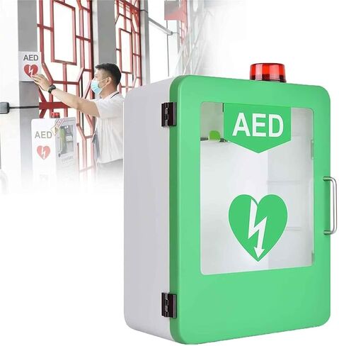 AED Defibrillator Cabinet, Defibrillator Storage Cabinet Equipped with an Alarm Emergency Light Round Edges Design in Kuwait