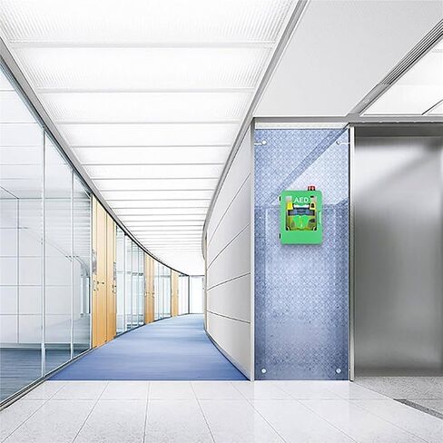 AED Defibrillator Cabinet, Defibrillator Storage Cabinet Equipped with an Alarm Emergency Light Round Edges Design in Kuwait
