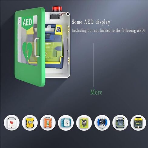 AED Defibrillator Cabinet, Defibrillator Storage Cabinet Equipped with an Alarm Emergency Light Round Edges Design in Kuwait