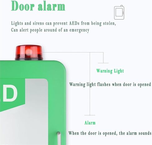 AED Defibrillator Cabinet, Defibrillator Storage Cabinet Equipped with an Alarm Emergency Light Round Edges Design in Kuwait