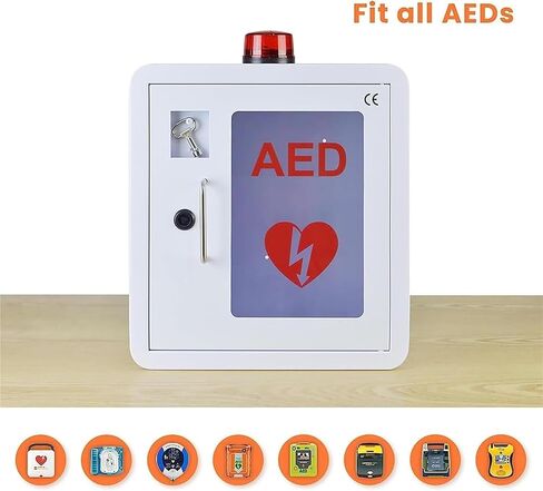 AED Defibrillator Cabinet, Safely Store and Protect Your Cardiac Defibrillation Device - Ideal for Home Office Nursing and Bus in Kuwait