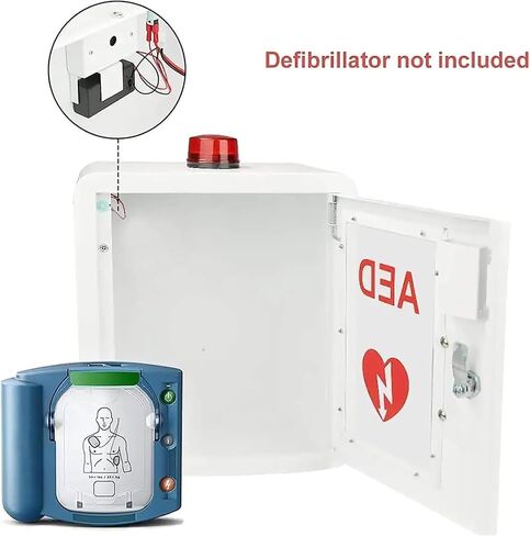 AED Defibrillator Cabinet, Safely Store and Protect Your Cardiac Defibrillation Device - Ideal for Home Office Nursing and Bus in Kuwait
