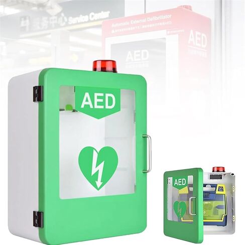 AED Defibrillator Cabinet, Wall Mount Storage Box First with Alarm System and Double Switch Control in Kuwait
