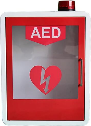 AED Defibrillator Cabinet, Secure Wall-Mounted Cardiac Defibrillation Alarm Box with Light and Alarm System in Kuwait
