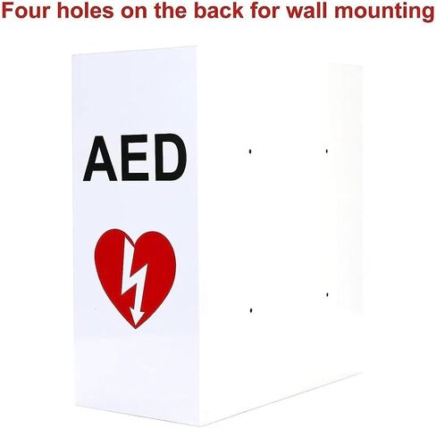 Wall Mounted AED Defibrillator Storage Cabinet with Alarm and Strobe Light, Emergency First Aid Cabinet, for Home Office Hospital Use in Kuwait