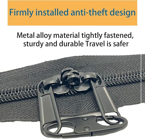 10pcs Anti Theft Zipper Clips,Double Opening Zipper Locks Anti Theft,Purse Locks Anti Theft for Crossbody Bag Luggage Pickpocket Backpack Purse Travel Suitcase(Silver+Black) in Saudi Arabia