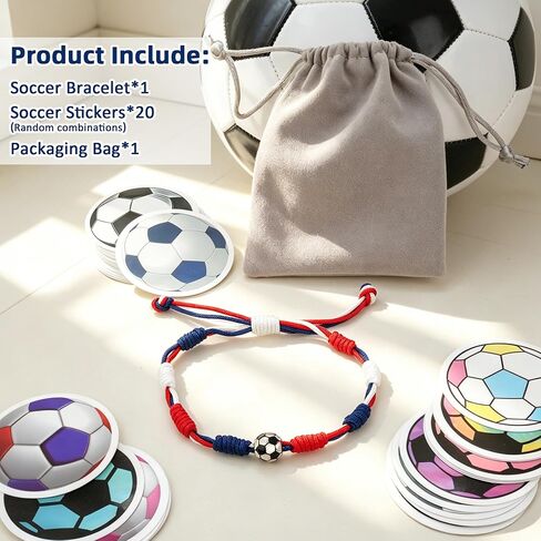 Trinckle Soccer Gifts for Boys, Soccer Bracelets with Stickers as World Soccor Game Cup Jewelry, Adjustable Mexico USA Socer Jersey Accessories as Sports Gifts Patriotic Jewelry for Fans Players Team in Saudi Arabia