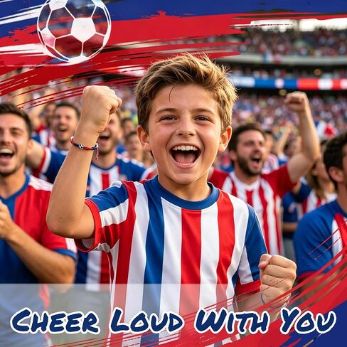 Trinckle Soccer Gifts for Boys, Soccer Bracelets with Stickers as World Soccor Game Cup Jewelry, Adjustable Mexico USA Socer Jersey Accessories as Sports Gifts Patriotic Jewelry for Fans Players Team in Saudi Arabia