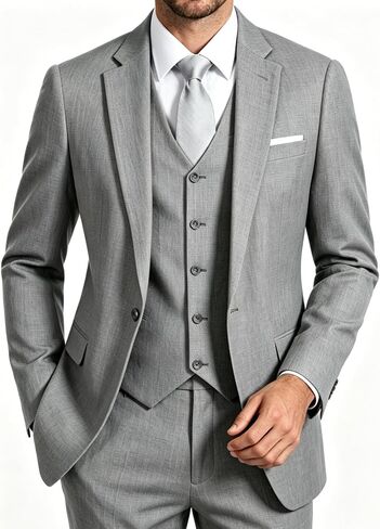 3 Pieces Mens Linen Suit Casual Tuxedo Linen Men Suit Set for Summer Wedding Beach Grooms Groomsmen Suit Jacket Vest Pants in Saudi Arabia