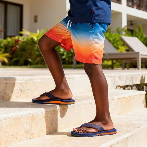 STQ KIDS Flip Flops for Boys Girls with Arch Support Kids Beach Sandals Non-Slip Fashion Youth Summer Pool Sandal Outdoor Intdoor Swim Bath Shower Shoes in Kuwait