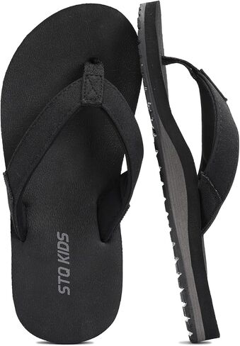 STQ KIDS Flip Flops for Boys Girls with Arch Support Kids Beach Sandals Non-Slip Fashion Youth Summer Pool Sandal Outdoor Intdoor Swim Bath Shower Shoes in Kuwait