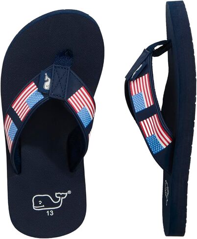 vineyard vines Boys' Flag Foam Flip Flops (Little Kid/Big Kid) in Kuwait
