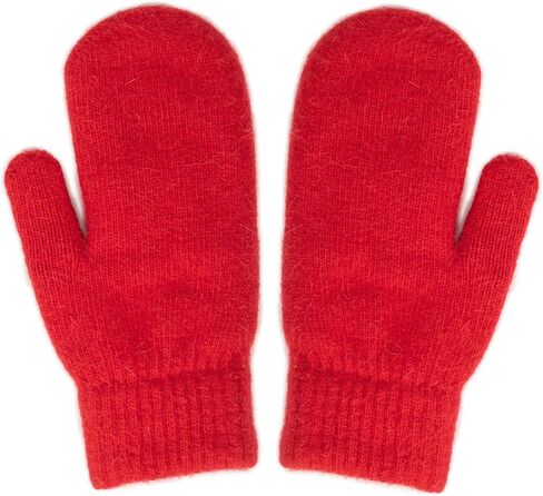 FGSS Winter Warm Mittens for Women Men - Soft Faux Rabbit Fur Mittens Elastic Cuff Stretchy Knit Gloves Cold Weather in Kuwait