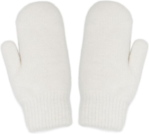 FGSS Winter Warm Mittens for Women Men - Soft Faux Rabbit Fur Mittens Elastic Cuff Stretchy Knit Gloves Cold Weather in Kuwait