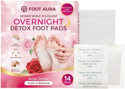 FootAura Mint Overnight Foot Patches – Cooling Mint Infused Foot Pads for a Fresh, Comfortable Overnight Foot Experience – 14 Count in Saudi Arabia