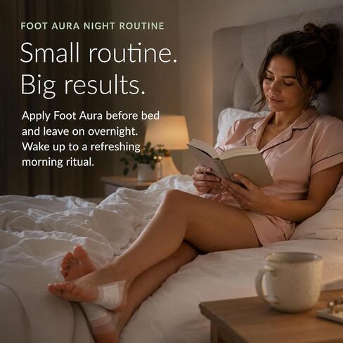 FootAura Mint Overnight Foot Patches – Cooling Mint Infused Foot Pads for a Fresh, Comfortable Overnight Foot Experience – 14 Count in Kuwait