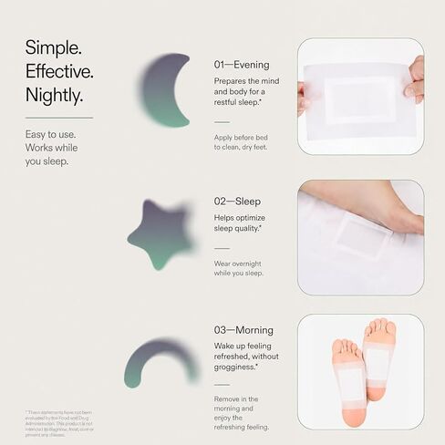 FootAura Mint Overnight Foot Patches – Cooling Mint Infused Foot Pads for a Fresh, Comfortable Overnight Foot Experience – 14 Count in Kuwait