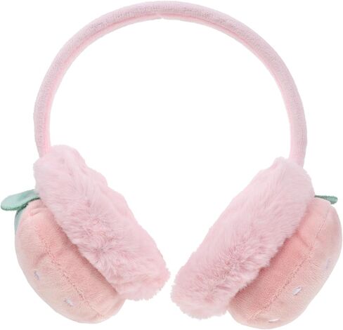 Winter Ear Muffs for Plush Protective Ear Warmers Pink Strawberry Design Soft Cold Weather Headband for Boys in Kuwait