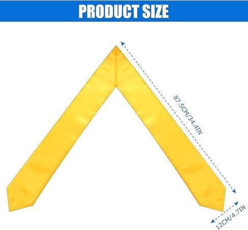 16 Pieces Unisex Graduation Stoles Plain Graduation Sash Honor Satin Stole in Kuwait