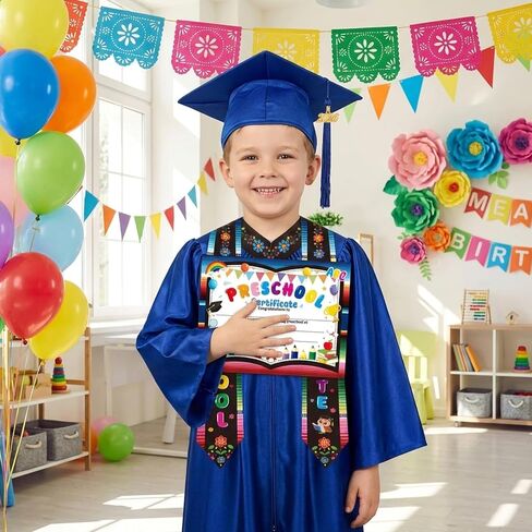 Kindergarten Preschool Graduation Cap Gown Set with Stole Certificate 2026 2027 Charms Tassel, Graduation Gifts in Kuwait