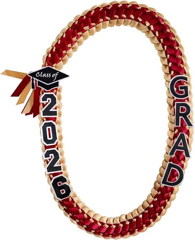 Yamamine Graduation Leis Class of 2026 Graduation Ribbon Leis 2026 Money Lei Handmade Double Braided Grad Leis Necklace Graduation Leis Accessories for High School College Grad Party Supplies,Pink and White in Saudi Arabia