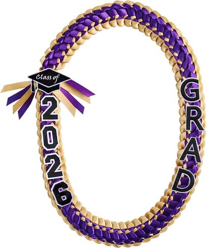 Yamamine Graduation Leis Class of 2026 Graduation Ribbon Leis 2026 Money Lei Handmade Double Braided Grad Leis Necklace Graduation Leis Accessories for High School College Grad Party Supplies,Pink and White in Saudi Arabia