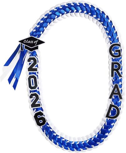 Yamamine Graduation Leis Class of 2026 Graduation Ribbon Leis 2026 Money Lei Handmade Double Braided Grad Leis Necklace Graduation Leis Accessories for High School College Grad Party Supplies,Pink and White in Saudi Arabia
