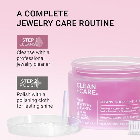 Fine Jewelry Cleaner – Professional Jewelry Cleaning Solution for Rings, Necklaces, Bracelets, Earrings & Watches – Gold, Silver, Diamond, Platinum Care | 24-Month Supply in Saudi Arabia
