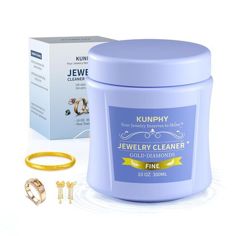 KUNPHY Jewelry Cleaner, 10oz Silver Cleaner, Quick and Easy Ring Cleaner for Restoring Shine, Professional Silver Jewelry Cleaner for Silver Jewelry, Sterling Silver, Diamonds, and Earrings in Saudi Arabia