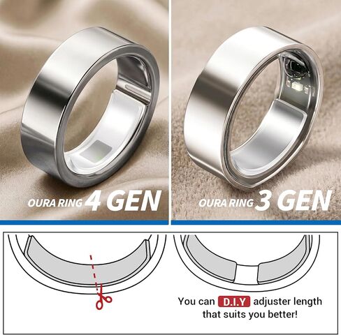 216 قطعة لضبط حجم الخاتم الذكي لخاتم Oura Gen 4/3، خاتم Samsung Galaxy، Ultra Human Ring AIR، RingConn 2/1، Amazfit Helio، مجموعة مقاسات الخاتم الفضفاضة غير المرئية، فواصل مريحة للارتداء اليومي in Kuwait