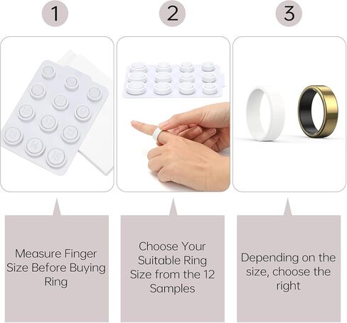 مجموعة مقاسات Ring 4 - متوافقة مع Oura Ring4 | ابحث عن حجم الخاتم المثالي | أداة قياس الإصبع الاحترافية | مقاس فريد | مغزل مقاس المجوهرات لملاءمة دقيقة in Kuwait