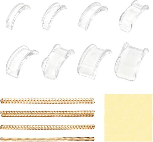 Invisible Ring Size Adjuster, 2 Styles Insert and Spiral Ring Guards and Spacers for Loose Rings with Jewelry Polishing Cloth, Sizer Reducer for Women and Men Make Smaller Gold in Kuwait