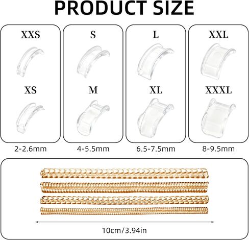 Invisible Ring Size Adjuster, 2 Styles Insert and Spiral Ring Guards and Spacers for Loose Rings with Jewelry Polishing Cloth, Sizer Reducer for Women and Men Make Smaller Gold in Kuwait