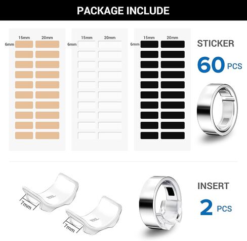 Omilly Smart Ring Size Adjuster for Oura Ring Gen 4 / Gen 3, Invisible Ring Sizer Reducer with Stickers and Inserts, Secure Comfortable Fit-62PCS in Saudi Arabia