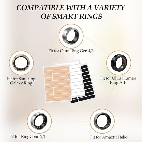 6 Pcs Smart Ring Size Adjuster, Compatible with Oura/Samsung/Ultra Human/RingConn Rings, Invisible Ring Spacer for Loose Rings, 3 Colors(120 PCS) in Saudi Arabia