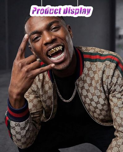4 Pcs Gold Grills for Teeth, 14K Gold Jewelry Tooth Cap Grillz for Women & Men in Saudi Arabia