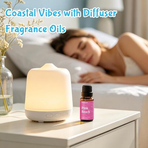 Beach Essential Oils Set, Aromtopia Diffuser Fragrance Oils for Home, 6x10ml Summer Essential Oils for Candle Soap Making, Pink Beach, Ocean Drift, Coastal Breeze Scents and More in Saudi Arabia