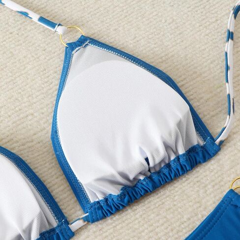 Swimsuit Breathable Separate Top Bottom Tight Quick Drying Polyester Spandex Texture for Beach Vacation Fashion Swimwear Set in Kuwait