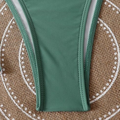Swimsuit Breathable Separate Top Bottom Tight Quick Drying Polyester Spandex Texture for Beach Vacation Fashion Swimwear Set in Kuwait