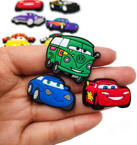20Pcs Cars Shoe Decoration Charms for Croc Clog Sandals, Shoe Accessories Charms for Adults in Saudi Arabia
