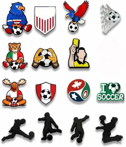 Soccer Shoe Charms for Men - 11Pcs Football Shoe Decoration Charms, Soccer Accessories for Clog Sneakers, Sports Gifts in Saudi Arabia