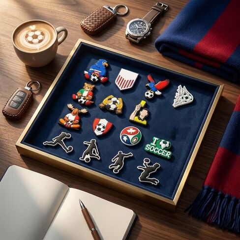 Soccer Shoe Charms for Men - 11Pcs Football Shoe Decoration Charms, Soccer Accessories for Clog Sneakers, Sports Gifts in Saudi Arabia