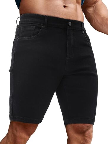 Men's Casual Slim Fit Denim Jean Shorts Skinny Stretch Summer Hot Short in Saudi Arabia