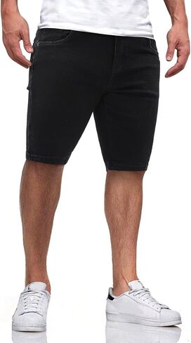 Men's Casual Slim Fit Denim Jean Shorts Skinny Stretch Summer Hot Short in Saudi Arabia