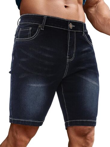 Men's Casual Slim Fit Denim Jean Shorts Skinny Stretch Summer Hot Short in Saudi Arabia