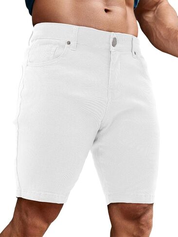 Men's Casual Slim Fit Denim Jean Shorts Skinny Stretch Summer Hot Short in Saudi Arabia