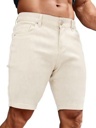 Men's Casual Slim Fit Denim Jean Shorts Skinny Stretch Summer Hot Short in Saudi Arabia