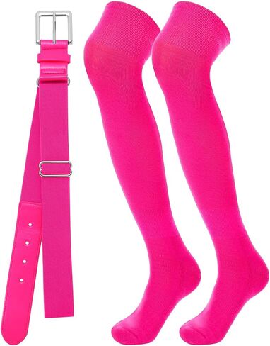 Baseball Socks and Belt Combo Over the Knee Youth Adult Softball Sock and Belt for Boys Girls in Saudi Arabia