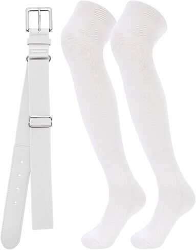 Baseball Socks and Belt Combo Over the Knee Youth Adult Softball Sock and Belt for Boys Girls in Saudi Arabia