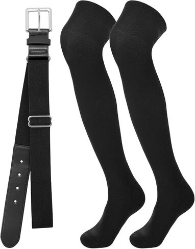 Baseball Socks and Belt Combo Over the Knee Youth Adult Softball Sock and Belt for Boys Girls in Saudi Arabia